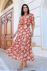 Conjunto Garden de Saia e Blusa