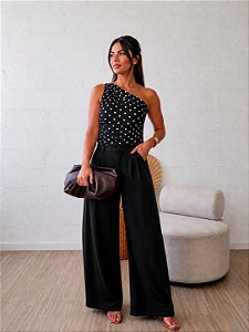 Blusa Manu - Cropped em Tule Poá
