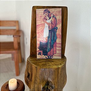 Ícone de São José Operário com o Menino Jesus