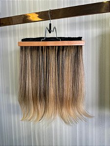 Versatilidade Instantânea: Megahair no Tic Tac com Mechas - 100g de Cabelo Premium para Looks Infinitos!