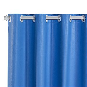 Cortina Blackout PVC corta 100 % a luz 2,80 m x 2,30 m Azul