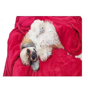 Manta Cobertor Para Cachorro Pet Soft Quentinha Vermelho