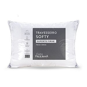 Travesseiro Softy Suporte Firme 70 x 50cm Fibra Siliconizada