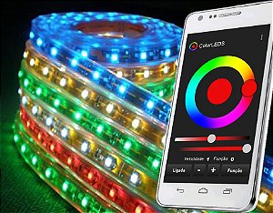 Kit RGB ColorLEDS Wi-Fi Fita  LED de 10 a 30m Fonte Única