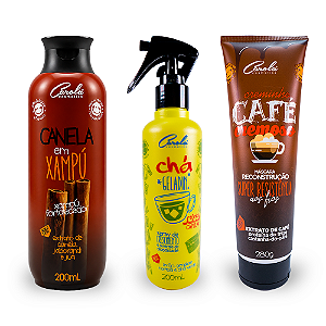 Trio refrescância e crescimento (Canela + Chá + Café cremoso)