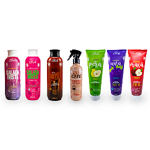 Cronograma Crescimento e Recuperação Carola (Café Expresso + Canela em Xampú + Pêra+Uva+Maçã + Xampu e Condicionador Salada Mista)