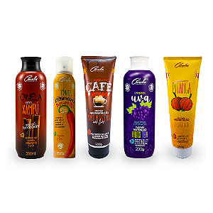 Cronograma Pimenta (Xampú Canela + Spray Pimenta + Café Cremoso + Uva + Pitanga)