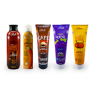 Cronograma Pimenta (Xampú Canela + Spray Pimenta + Café Cremoso + Uva + Pitanga)