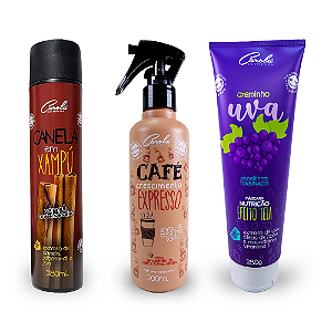 Crescimento Uva (Café Expresso Spray 200 ml + Canela em Xampú 280 ml + Uva Creminho 280 g)