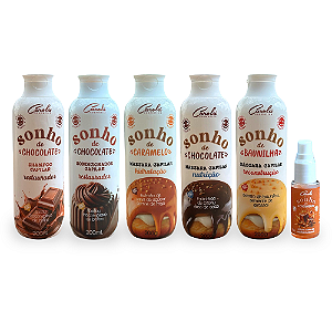 kit completo Sonhos (Sampoo+Condicionador+Hidratação+Nutrição+Reconstrução+Sérum)