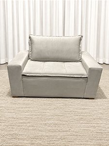 Sofá Margarida 1.40m 2 Lugares D28 Soft - Veludo Marfim