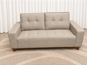 Sofá 3 Lugares Lady 005 1.90m D28 Soft - Linho Bege