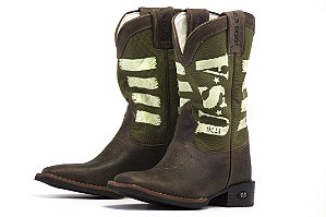 Bota Infantil Durango 12K2100213862P - K2100 Med Dog USA Musgo - Flex