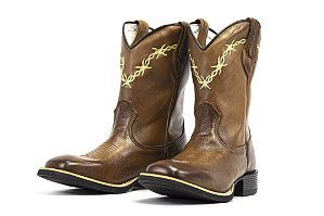 Bota Masculina Cavazzani 205 - Latego Chocolate Bordado Arame - Gel