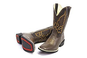 Bota Masculina Mr West - Cabeça Café/Fóssil Tabaco - Solado Flex - B58 1474