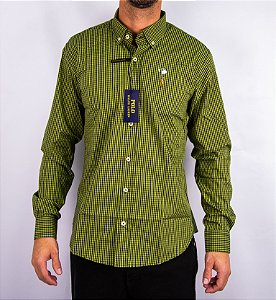 Camisa Masculina Pollo Ralph Lauren - Manga Longa Verde Escuro