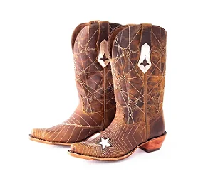 Bota Feminina Goyazes Bico fino/ Dallas Ocre - Solado Couro 246802-CC