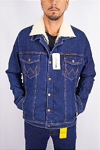 Jaqueta Masculina Wrangler WM9732UN - Jeans caramelo Claro Forro Removível