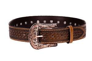 Cinto Masculino em couro - Pêlo de vaca