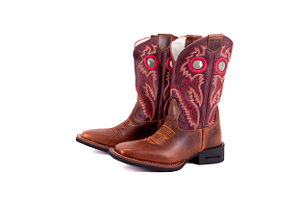Bota Feminina Austin / Toscana Vinho - Solado Flex - Outlet