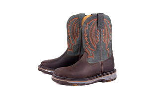 Bota Masculina Goyazes Solado Work Cor: Dallas Café/ Strong Verde 237403-CK