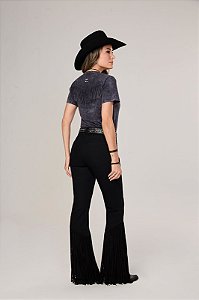 Calça Feminina All Hunter Preta com franja