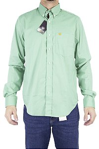 Camisa Masculina Ariat Manga Longa Lisa - Verde