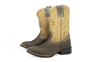 Bota Austin Ranch Solado Flex/ Bico Quadrado/ Cor D Med Dog Apache