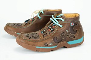 Destroyer Feminino Goyazes Azul 221009-C Cor: Couro Atantla Caramel/ Sola Ambar Turquesa