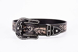 Cinto Feminino em couro Preto - Master