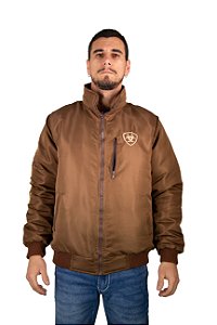 Jaqueta Masculina Ariat Nylon - Bordado Marrom
