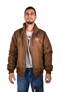Jaqueta Masculina Ariat Nylon - Bordado Marrom