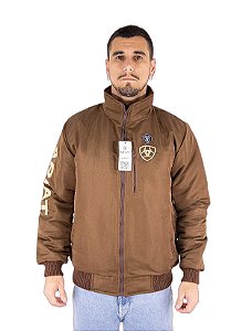 Jaqueta Masculina Ariat Nylon - Bordado Marrom