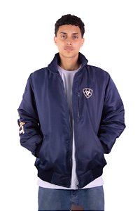Jaqueta Masculina Ariat Nylon - Bordado Azul