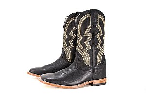 Bota Masculina Durango Solado Couro/ Bico Quadrado/ Cor Preto/Preto 2810