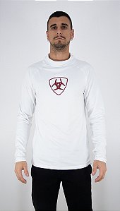 Blusa Térmica Masculina Ariat Proteção UV Cor Branca/Vinho