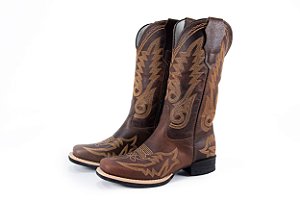 Bota Feminina Craft Boots Bordado Laranja