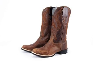 Bota Feminina Craft Boots Bordado Marrom