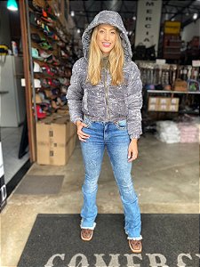 Jaqueta Feminina Brilho / Ana Castela / Cinza