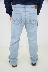 Calça Masculina Wrangler Reta com lycra/ Cor Delavê/ Modelo WM1105RPUN