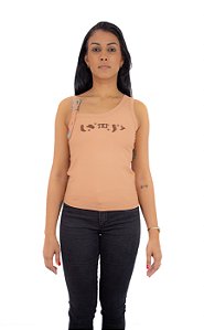 Regata Feminina Thankfield Fivela Bege Rosado 1806