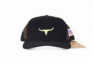 Boné Infantil Moiadeiros Preto Bordado Verde