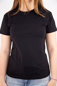 T -Shirt Feminina Básica Preta Moiadeiros CMF2353