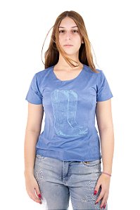 Camiseta Feminina Apache Azul Marinho Modelo 07