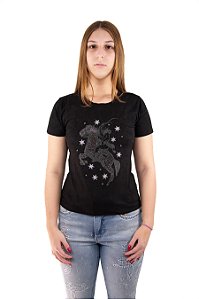 Camiseta Feminina Apache Preta Modelo 06