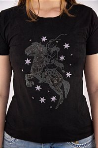 Camiseta Feminina Apache Preta Modelo 06