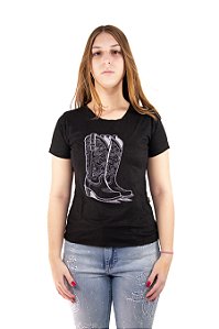 Camiseta Feminina Apache Preta Modelo 05