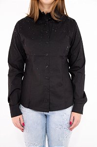Camisa Feminina Manga Longa Apache Preta