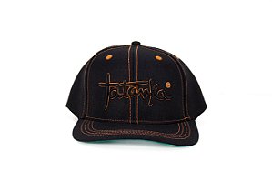 Boné Masculino Tatanka Preto Escrito Laranja