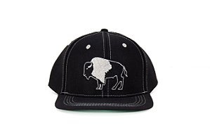 Boné Masculino Tatanka Preto Búfalo Branco